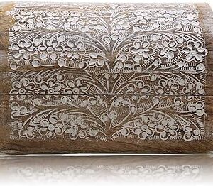 BOÎTE À BIJOUX DÉCORATIVE EN BOIS FAITE À LA MAIN LE GRAND BAZAR