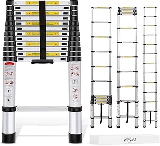 Échelle télescopique polyvalente en aluminium de 12 pieds certifiée yasker en131 extensible
