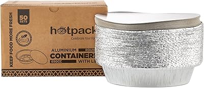 Récipient de stockage alimentaire rond jetable en aluminium, capacité de 690 ml