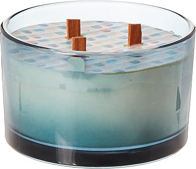 Bougie à mèche en bois saber oasis bergamote et patchouli 520