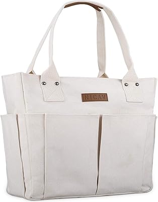 Sacs fourre-tout en toile nikaf pour femmes, sacs fourre-tout multi-usages avec poches supérieures