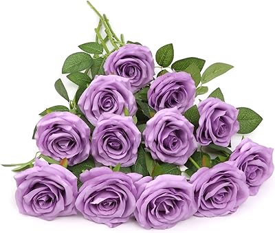 Lavivit bouquet de lilas artificiels fleurs et violettes 12 pièces en soie