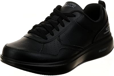 Chaussures de marche à lacets gowalk steady-relax tout cuir pour hommes