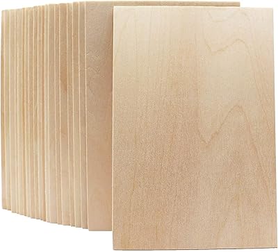 15 feuilles de bois feuille de contreplaqué de tilleul non fini pour modèles