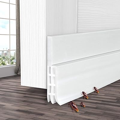 Butée de porte en plastique pour joint d'étanchéité du bas de porte, bande