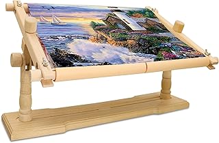 Support de broderie, taille réglable, support d'anneau de point de croix, bois