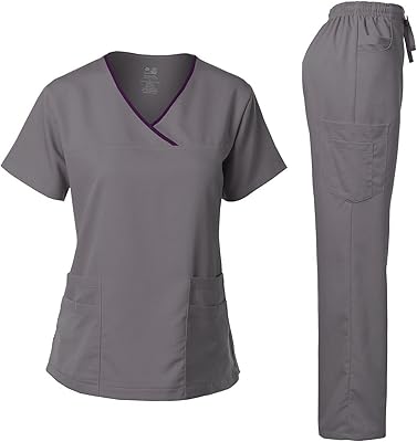 Ensemble de vêtements pour femmes uniforme médical avec chemisier et pantalon à cordon