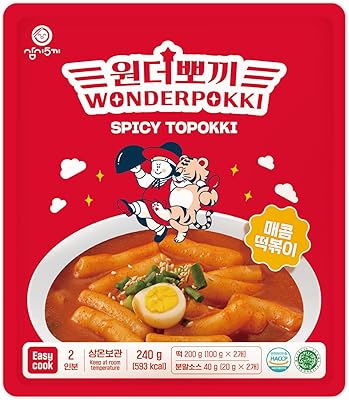 Gâteau de riz instantané wonderbokki original saveur coréenne 240 g paquet