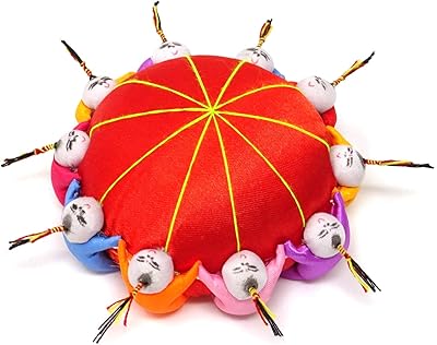 Oreiller à épingles à aiguilles de style chinois traditionnel honbay avec 10 enfants (rouge). Révolutionnez votre façon d'acheter avec Diaytar