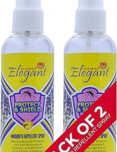 Spray anti-moustiques et tiques élégant - 100 ml - lot de 2 - extrait de lavande - base deet - répulsif tiques, insectes et moustiques | spray protection et bouclier 8 heures | pas pour les enfants, spray anti-insectes. Le meilleur du e-commerce discount réuni sur Diaytar