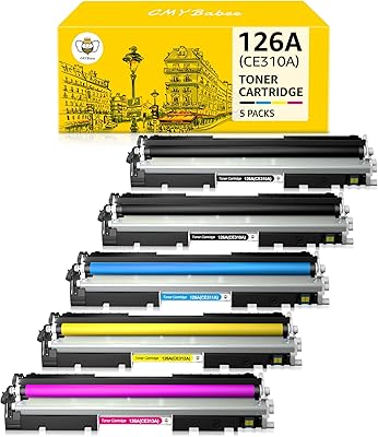 Cartouches de toner compatibles cmybabee pour hp 126a (cf341a) 130a (ce310a) cf350a