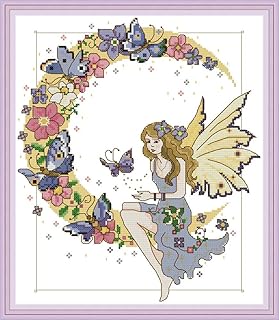 Kits de point de croix pour adultes et enfants, décor wow, magnifique papillon