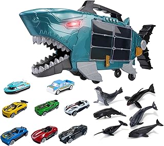 Mepigen voitures jouets pour enfants à tirer chariot de rangement baleine en alliage