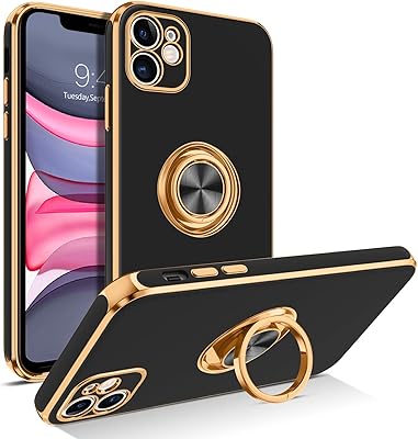 Coque bentopine pour iphone 11 avec anneau de support à 360