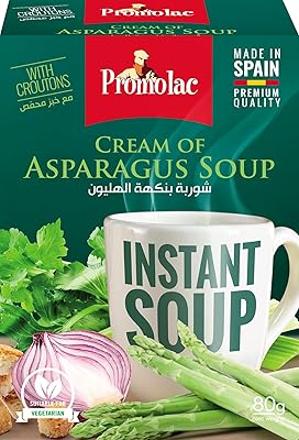 Soupe instantanée à la crème d'asperges promolac, 20 g, paquet de 4