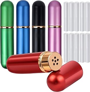Inhalateur d'huiles essentielles tubes d'inhalateur nasal personnel vides ygdz 5 rechargeables en verre
