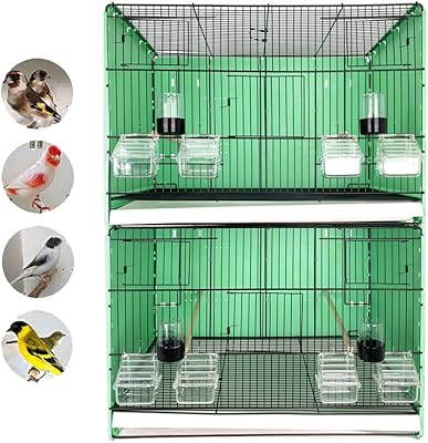 2 ensembles de cages à oiseaux empilables de 23 pouces, petites cages
