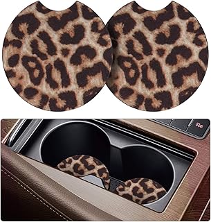 Lot de 2 dessous de verre absorbants pour boissons porte-gobelet de voiture