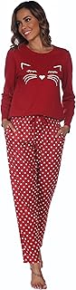 Pyjama femme, costume de loisirs deux pièces long en coton, bas de pyjama