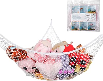 Hamac pour animaux en peluche, grand filet de rangement pour jouets cohoijo