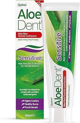 Aloe dent sensitive dentifrice au fluor d'aloe vera naturel vegan non testé