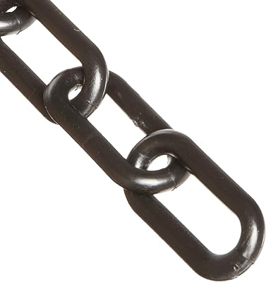 Chaîne de barrière en plastique robuste mr. chain, noire, diamètre de maillon