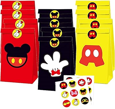 12 pièces sacs de fête en papier sacs cadeaux de bonbons sacs