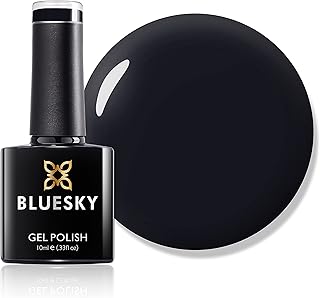 Vernis à ongles gel bluesky, jet black a021, longue durée, résistant aux éclats