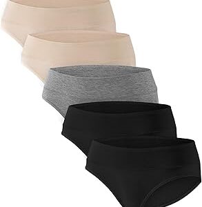 CULOTTES PLIABLES SOUS LE VENTRE POUR FEMMES ENCEINTES, LOT DE 5 POUR GROSSESSE