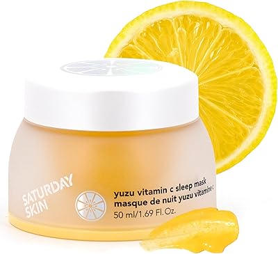 Masque de nuit saturday skin yuzu vitamine c, crème hydratante pour le visage
