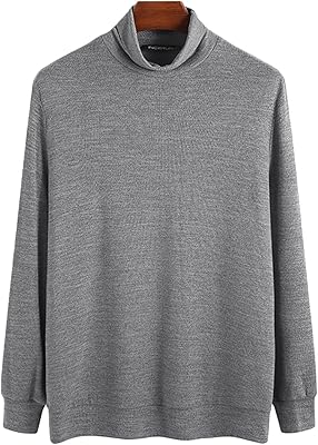 Pull automne printemps col roulé pour hommes tricoté haut solide