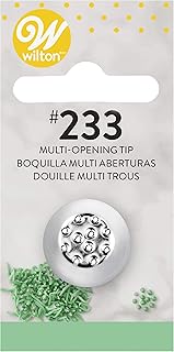 Embout de décoration multi-fentes wilton n° 233, argent, w418-233, pointe multi-fentes