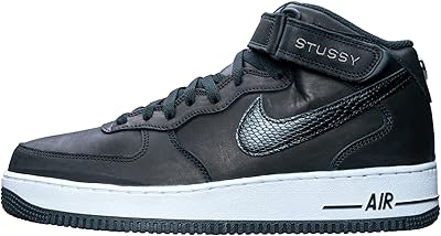 Nike air force 1 mid dj7840 001 chaussures stussy - noir - taille