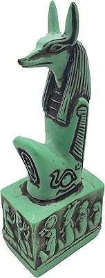 Statue d'anubis vert dieu égyptien antique anubis fabriqué en egypte