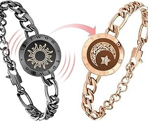 Bracelets tactiles longue distance pour couples, bracelet vibrant et lumineux pour couples | cadeaux de relation longue distance pour petite amie et petit ami via bluetooth. Diaytar : Parce que vous méritez le meilleur sans vous ruiner