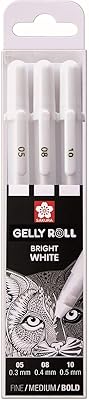 Ensemble de 3 stylos gelly roll blancs