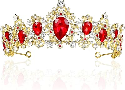 Diadème de reine baroque doré alykdon pour femme diadème brillant pour mariage princesse