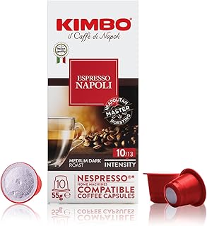 Capsules de café napolitain kimbo nespresso, 55 g (paquet de 10)