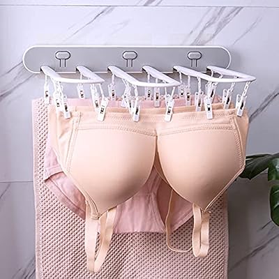Fariboss cintre de séchage pliable multifonctionnel pour vêtements, chaussettes, sous-vêtements, lingerie avec un seul