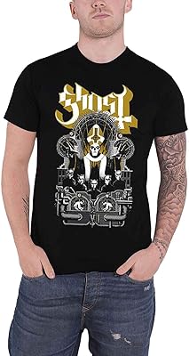 تي شيرت ghost wegner gold band logo design officiel homme noir