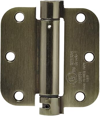 Charnière de porte à fermeture automatique amazonbasics, 3,5" x 3,5", 1 pièce, laiton