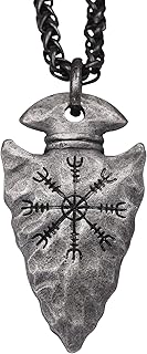 Hakwell viking jewelry, pendentif amulette viking vintage en fer martelé en acier inoxydable