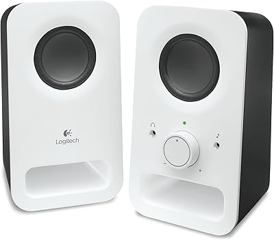 Haut-parleurs multimédia logitech z150 avec son stéréo (blanc)