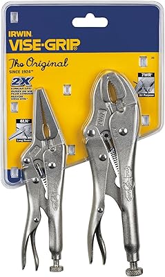 Jeu de pinces-étaux irwin vise-grip d'origine avec coupe-fil, 2 pièces (36)