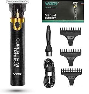 Rasoir électrique rechargeable sans fil vgr professional pro lee outliner, kit de rasoir