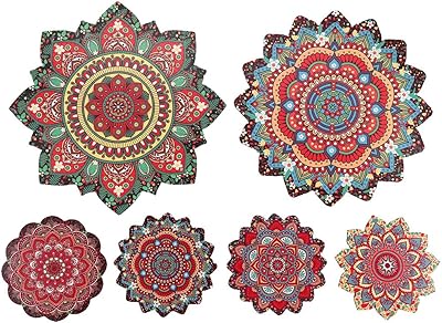 Ensemble de 6 sous-verres pour boissons, décoration de table, dessous de plat