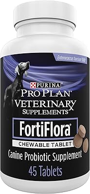 Probiotiques purina fortiflora pour chiens, supplément probiotique à croquer pro plan pour chiens