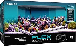Kit d'aquarium d'eau salée fluval sea-flex (123 l 325 gallons américains noir)