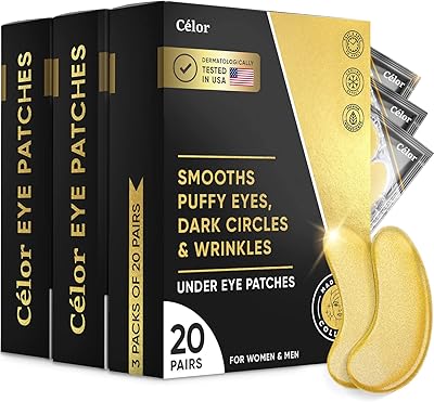 Patchs sous les yeux (60 paires) masque doré produits de soins de la peau