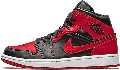 Baskets air jordan 1 mid band (2020), noires et rouges, taille 9,5 uk